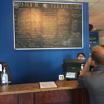 Atomic Omelette And Grill - Menu on chalk board! - Breakfast & Brunch Near Me - Corpus Christi, Texas Atomic Omelette And Grill - Menu on chalk board! - Breakfast & Brunch Near Me - Corpus Christi, Texas