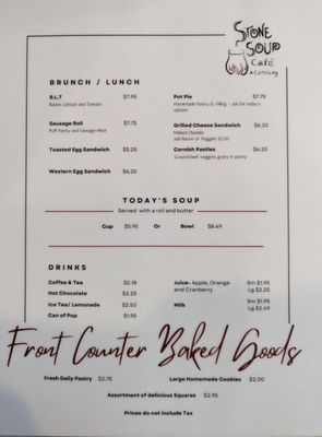 Menu photo 3 Stone Soup Cafe & Catering Pictou, NS Menu photo 3 Stone Soup Cafe & Catering Pictou, NS