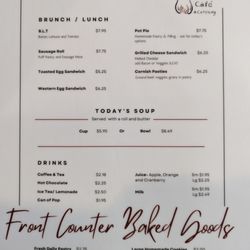 Stone Soup Cafe & Catering - Menu as of June 2023