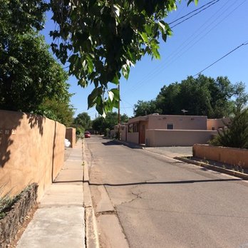 Adobe Casitas - Casa Carolina is on this deadend street, across from red vehicle - Vacation Rentals Near Me - Santa Fe, New Mexico