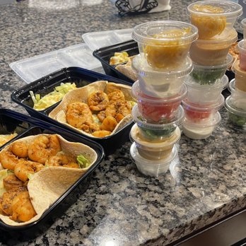 Dannlys Cuisine - Shrimp tacos with all the fixings - Personal Chefs Near Me Dannlys Cuisine - Shrimp tacos with all the fixings - Personal Chefs Near Me