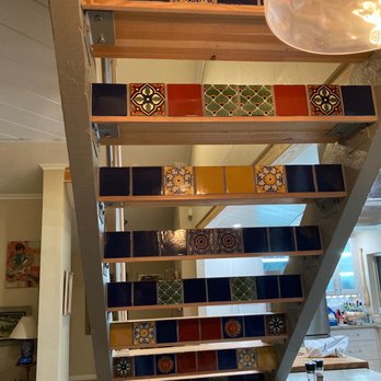 One Stop Woodworks - Tile on backside of steps. - Flooring Near Me One Stop Woodworks - Tile on backside of steps. - Flooring Near Me