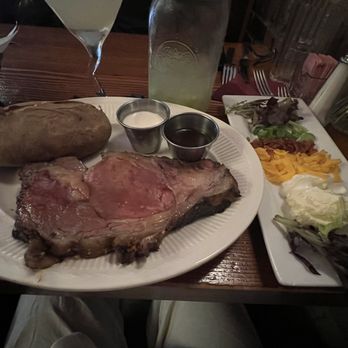 Wildfire - Prime rib special (with a loaded baked potato) on Monday nights for $26. - American Near Me - Georgetown, Texas