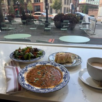 Mirabelle by Orphée - Mirabelle by Orphee vegetable soup with green salad and bread - Patisserie/Cake Shop Near Me - Seattle, Washington Mirabelle by Orphée - Mirabelle by Orphee vegetable soup with green salad and bread - Patisserie/Cake Shop Near Me - Seattle, Washington
