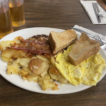 East Mauch Chunk Eatery - Home fries 222 (2 eggs your way, 2 bacon, 2 sausage, 2 toast) - Breakfast & Brunch Near Me - Jim Thorpe, Pennsylvania East Mauch Chunk Eatery - Home fries 222 (2 eggs your way, 2 bacon, 2 sausage, 2 toast) - Breakfast & Brunch Near Me - Jim Thorpe, Pennsylvania