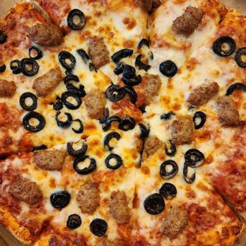 Marco's Pizza - Medium black olive & sausage pizza - Pizza Near Me - Menifee, California Marco's Pizza - Medium black olive & sausage pizza - Pizza Near Me - Menifee, California