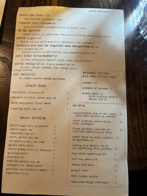 Menu photo 1 The Front Porch San Francisco, CA Menu photo 1 The Front Porch San Francisco, CA