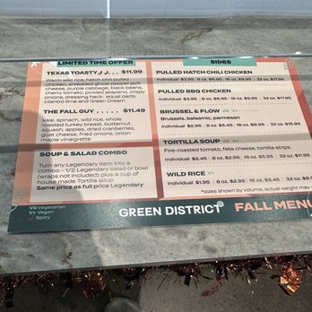 Green District Salads - Middletown - Fall menu - Salad Near Me - Louisville, Kentucky