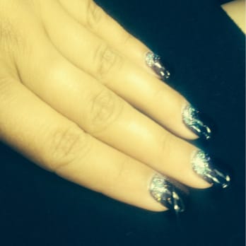Unique Nails - Vivian: This is a medium gel full set, color wine with moon dust :-) - Nail Salons Near Me - Irvine, California Unique Nails - Vivian: This is a medium gel full set, color wine with moon dust :-) - Nail Salons Near Me - Irvine, California