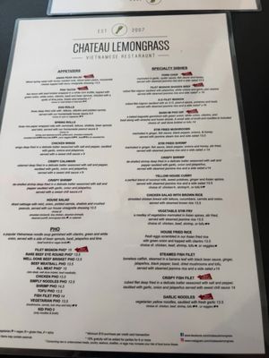 Menu photo 2 Chateau Lemongrass Los Angeles, CA Menu photo 2 Chateau Lemongrass Los Angeles, CA