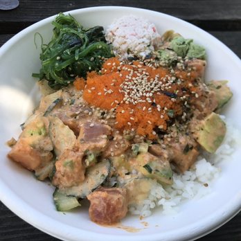 Just Poké Mill Creek - Large poke, Salmon, spicy ahi tuna, and spicy salmon - Hawaiian Near Me - Mill Creek, Washington Just Poké Mill Creek - Large poke, Salmon, spicy ahi tuna, and spicy salmon - Hawaiian Near Me - Mill Creek, Washington