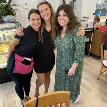La Croisette - Owner and server with bride to be - Breakfast & Brunch Near Me - St. Pete Beach, Florida La Croisette - Owner and server with bride to be - Breakfast & Brunch Near Me - St. Pete Beach, Florida