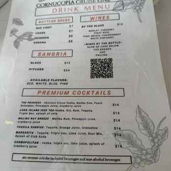Cornucopia Cruise Line - New American Near Me - Perth Amboy, New Jersey