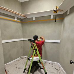 Heritage Handyman Services - Installing ledger for the shelves