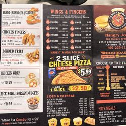 Hangry Joe's Hot Chicken & Wings - Menu front