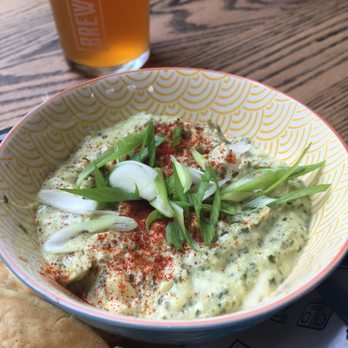 Brewhall - Kale and artichoke dip - creamy and cheesey - Brewpubs Near Me - Vancouver, British Columbia Brewhall - Kale and artichoke dip - creamy and cheesey - Brewpubs Near Me - Vancouver, British Columbia