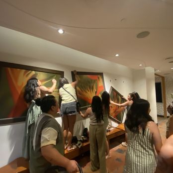 SKY Waikiki - Poorly hung paintings falling on us as we tried to take a group photo - Seafood Near Me - Honolulu, Hawaii SKY Waikiki - Poorly hung paintings falling on us as we tried to take a group photo - Seafood Near Me - Honolulu, Hawaii