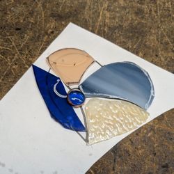 Prairie Arts Stained Glass - Cut out piece placement.