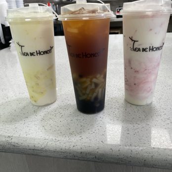 Tea Be Honest - Messy Banana , black mango tea, messy strawberry  All good - Coffee & Tea Near Me - Rialto, California