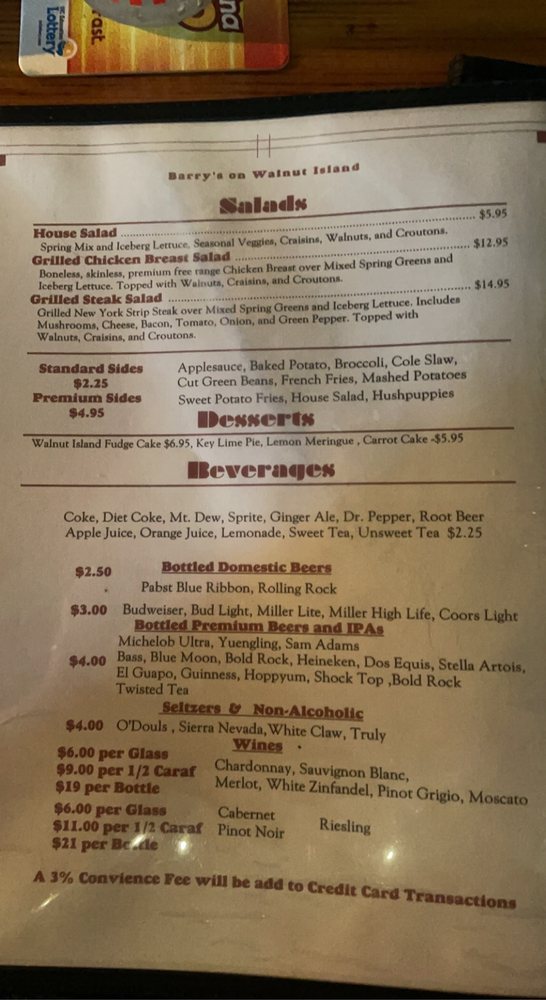 Barrys Walnut Island Restaurant