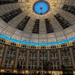 West Baden Springs Hotel - Dome in the evening. Peaceful, plenty of seating, live music nightly.