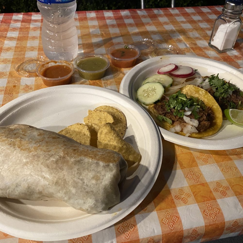 Tacos Barrios - two plates of food on a table - Mexican Near Me - Los Angeles, California