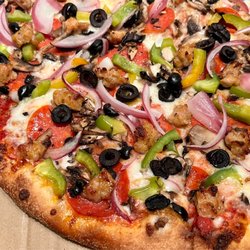 New York  Pizzeria - New York Special Pizza. Extra large (8 slices). One slice is pretty big!