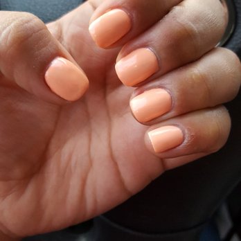 Beautiful Nails - My recent gel manicure. My nails are in the process of growing out but the lady who did my nails was able to shape them and even them out. - Nail Salons Near Me - Sylmar, California