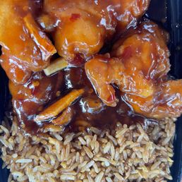 Orange Chicken with Fried Rice Orange Chicken with Fried Rice