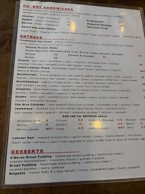 Menu photo 1 The Dive Oyster Bar Temple City, CA Menu photo 1 The Dive Oyster Bar Temple City, CA