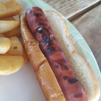 Hernando Beach Tropical Grille - Grilled hot dog and bun. - American Near Me - Hernando Beach, Florida