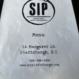 Menu as of July 31, 2023