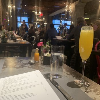 ABC Cocina - Beautiful decor, featuring their house mimosa. - Latin American Near Me - New York, New York ABC Cocina - Beautiful decor, featuring their house mimosa. - Latin American Near Me - New York, New York