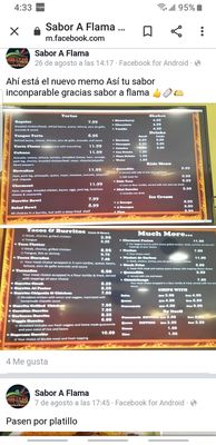 Menu photo 2 Sabor A Flama Indianapolis, IN Menu photo 2 Sabor A Flama Indianapolis, IN