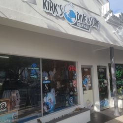 Outside Kirk's Dive Shop