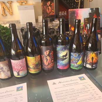 Absolution Cellars - a variety of wines on display - Wine Tasting Room Near Me - Morro Bay, California