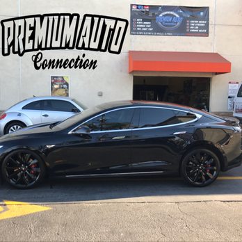 Premium Auto Connection - Powder Coated Rims,Red Calipers, Smoked taillights, Chrome delete front bumper, 20% front window tint, 15% back, rear, and sunroof tint. - Car Window Tinting Near Me - Los Angeles, California