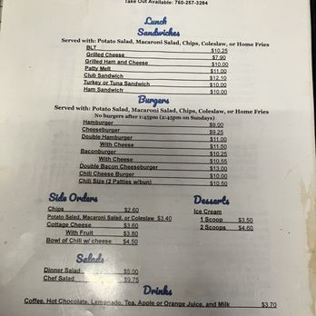 Drifting Sands Cafe - Lunch Menu - American Near Me - Newberry Springs, California Drifting Sands Cafe - Lunch Menu - American Near Me - Newberry Springs, California