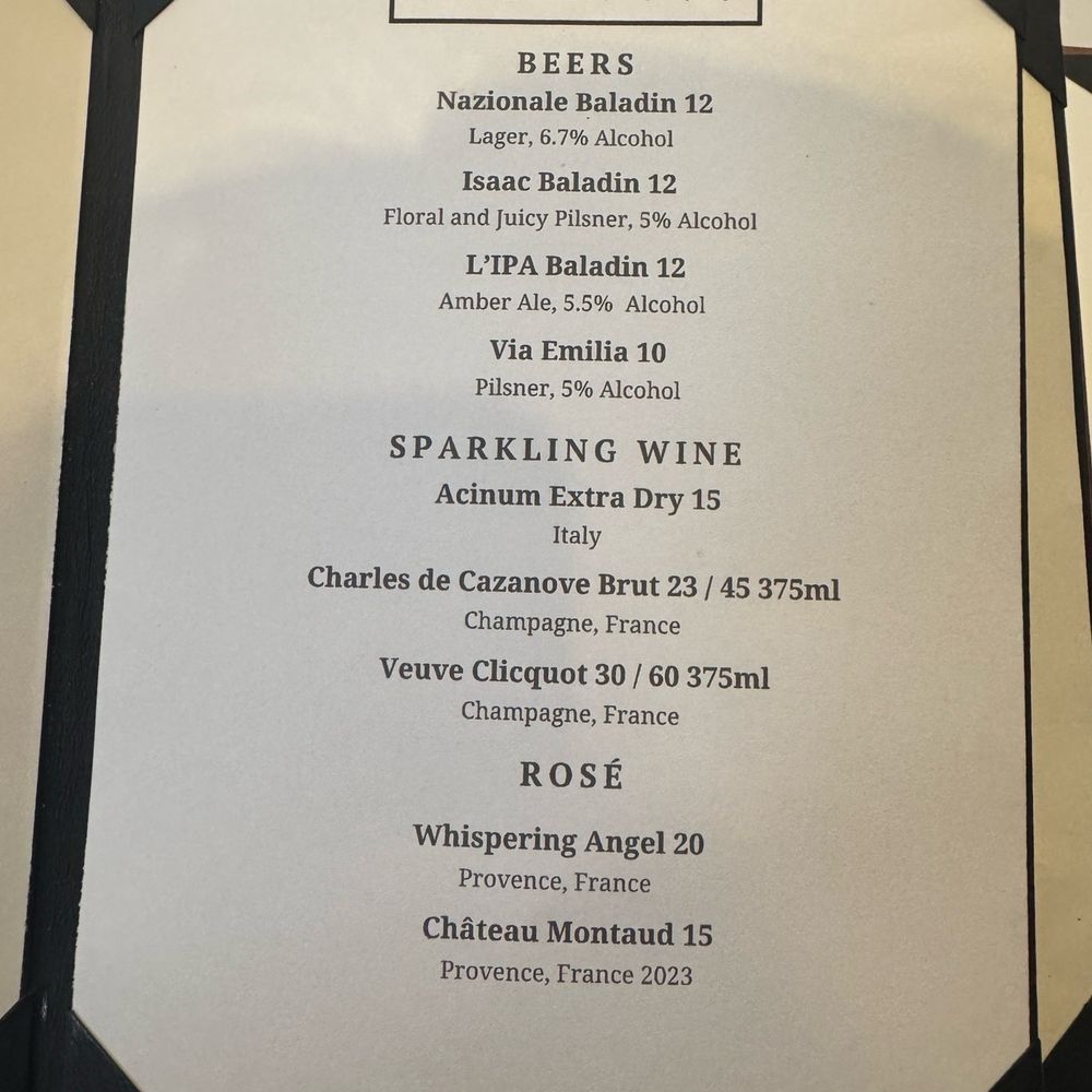 Adria - Menu August 2025 - Mediterranean Near Me - New York, New York