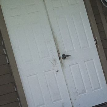 Beach House - Moldy door where they are cooking outside the pool area - Hotels Near Me - Hilton Head, South Carolina