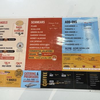 Starship Bagel - menu - Bagels Near Me - Dallas, Texas Starship Bagel - menu - Bagels Near Me - Dallas, Texas