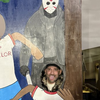 BLACK PLAGUE Brewing - Unfortunately placement of someone's head on Jason's head - Breweries Near Me - Oceanside, California