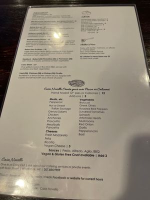 Menu photo 2 Casa Novello Westbrook, ME Menu photo 2 Casa Novello Westbrook, ME