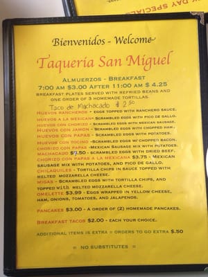 Menu photo 5 Taqueria San Miguel Houston, TX Menu photo 5 Taqueria San Miguel Houston, TX