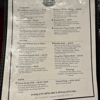 Ruby Owl - Gastropubs Near Me - Oshkosh, Wisconsin Ruby Owl - Gastropubs Near Me - Oshkosh, Wisconsin
