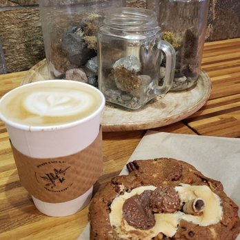 Wicked Cafe - Latte with oatmilk and cookie - Cafes Near Me - Vancouver, British Columbia Wicked Cafe - Latte with oatmilk and cookie - Cafes Near Me - Vancouver, British Columbia