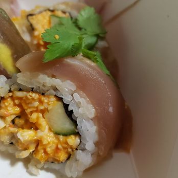 Ozen - Closer look into Cilantro Albacore Roll - Ramen Near Me - Rancho Cucamonga, California Ozen - Closer look into Cilantro Albacore Roll - Ramen Near Me - Rancho Cucamonga, California