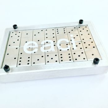 F2 MetalWorks - Custom dominoes and box with engraved lid - Metal Fabricators Near Me F2 MetalWorks - Custom dominoes and box with engraved lid - Metal Fabricators Near Me