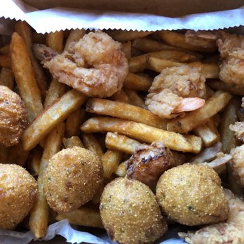 Long Time No Sea - The fried shrimp basket with some added hush puppies. Was pretty delicious and not too expensive! - Seafood Near Me - Manassas, Virginia Long Time No Sea - The fried shrimp basket with some added hush puppies. Was pretty delicious and not too expensive! - Seafood Near Me - Manassas, Virginia
