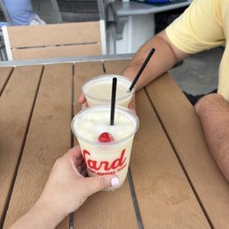 Pina colada with rum floater Pina colada with rum floater
